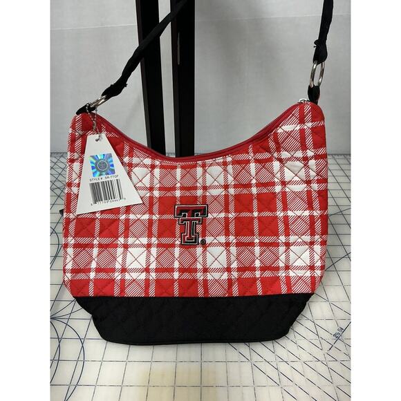 Texas Tech Quilted Plaid Game Day Purse BNWT by‎ Spirit Ready - Picture 4 of 10